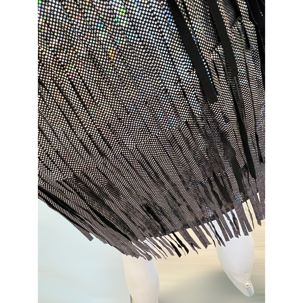 PEACH LOVE CALIFORNIA metallic silver dress sz S M L - Picture 11 of 12